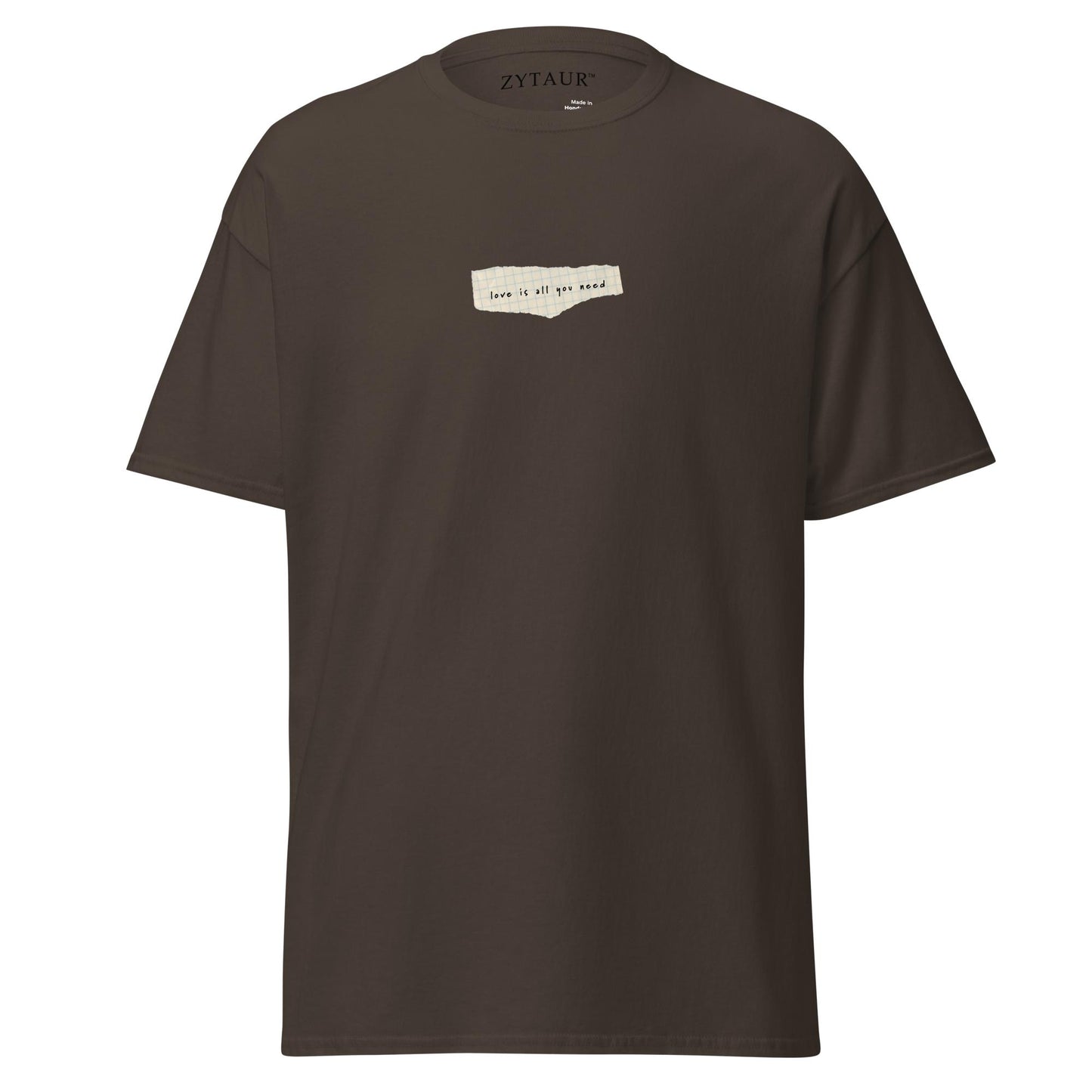 Brown Text Print Tee