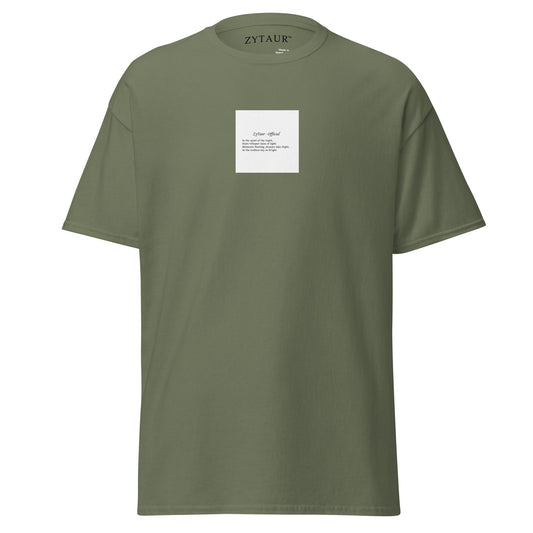 Camiseta con estampado de texto en color verde oscuro