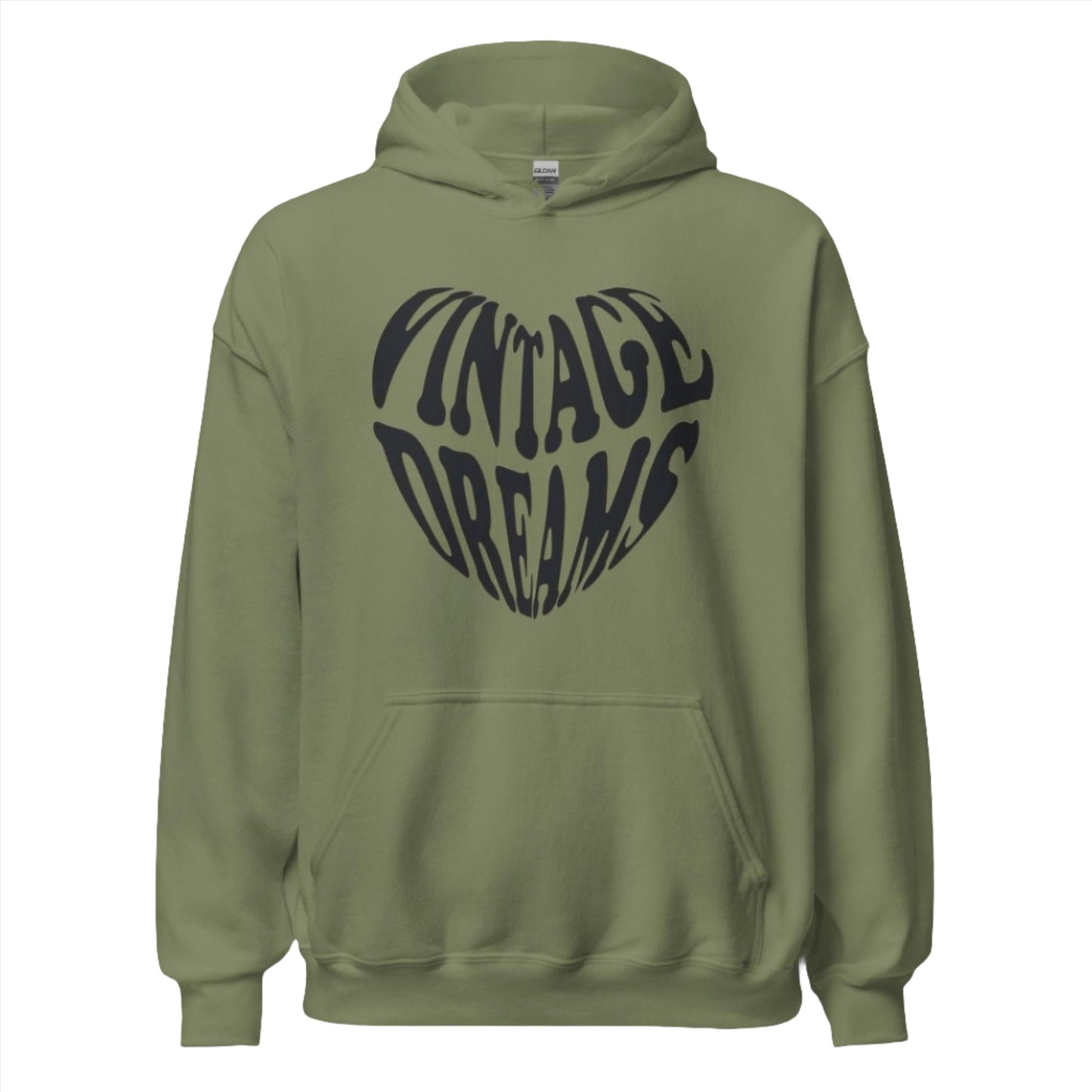 Sudadera con capucha estampada verde claro