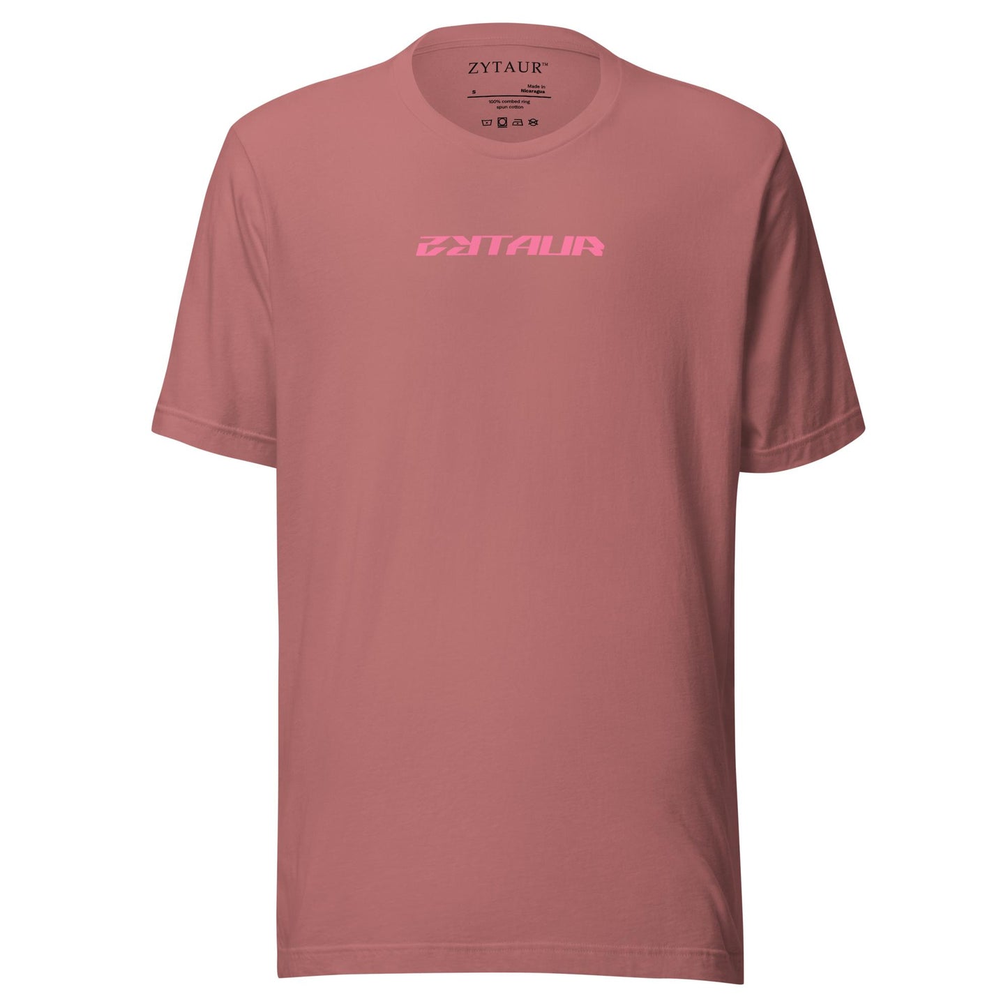 Camiseta rosa con estampado de texto